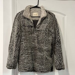 sherpa half-zip pullover